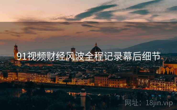 91视频财经风波全程记录幕后细节