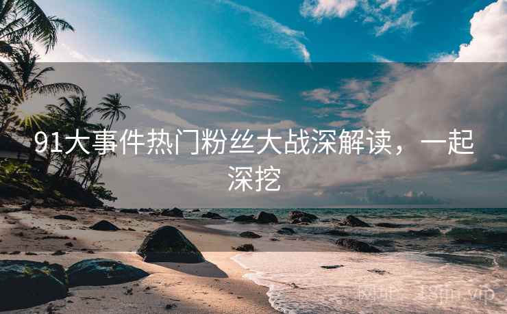 91大事件热门粉丝大战深解读，一起深挖
