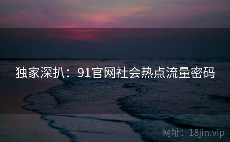 独家深扒：91官网社会热点流量密码